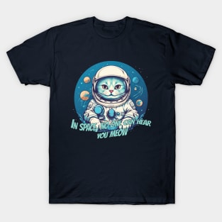 Astronaut Cat in Space T-Shirt